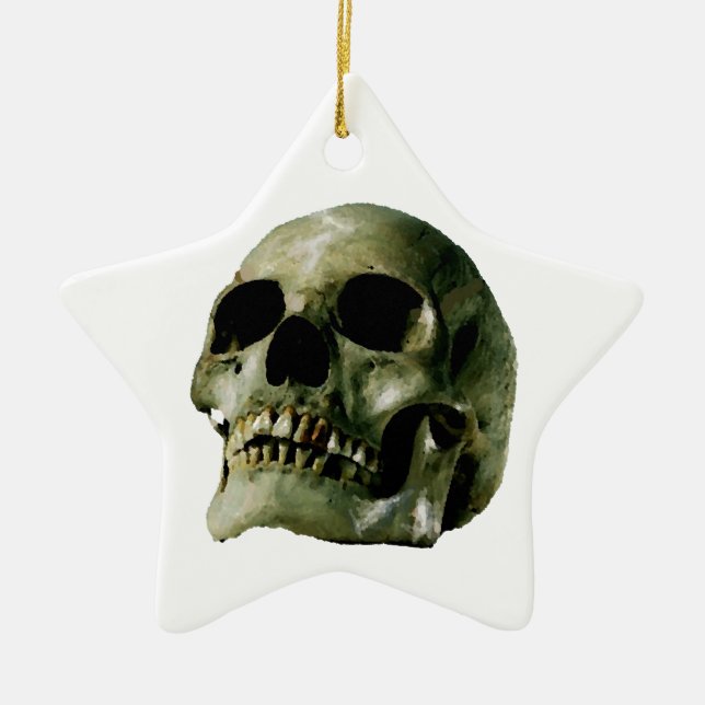 Skull Ceramic Ornament (Front)