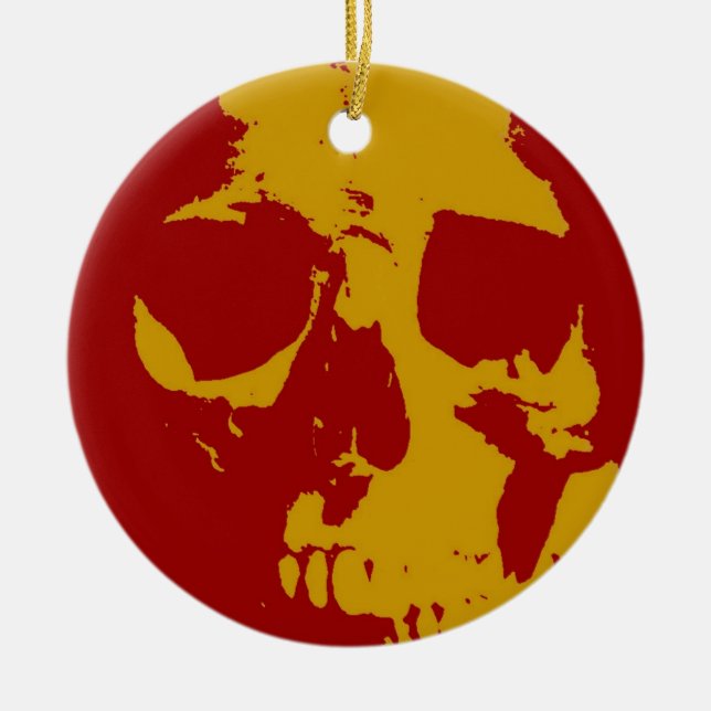 Skull Ceramic Ornament (Front)