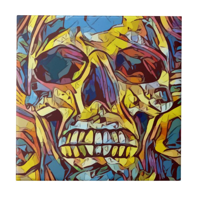Skull Ceramic Tile (Front)