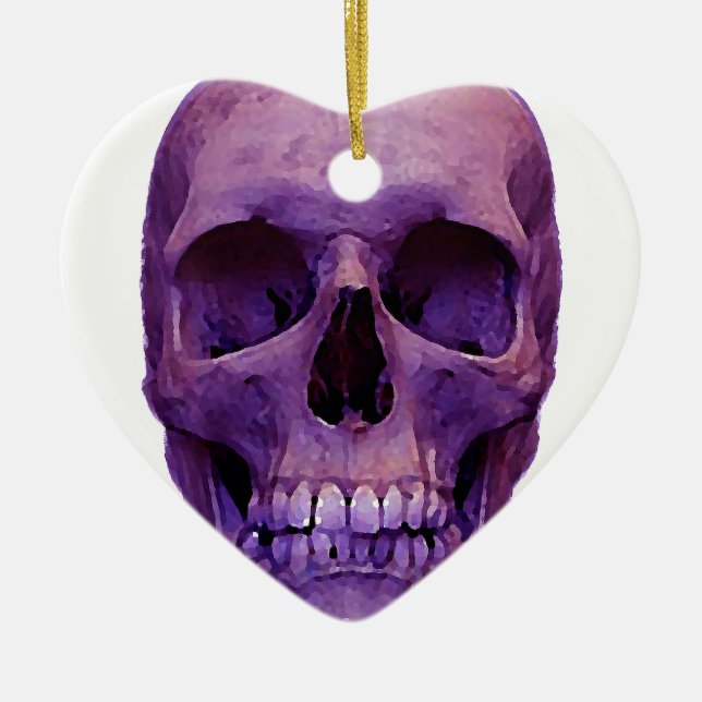 Skull Ceramic Tree Decoration (Front)