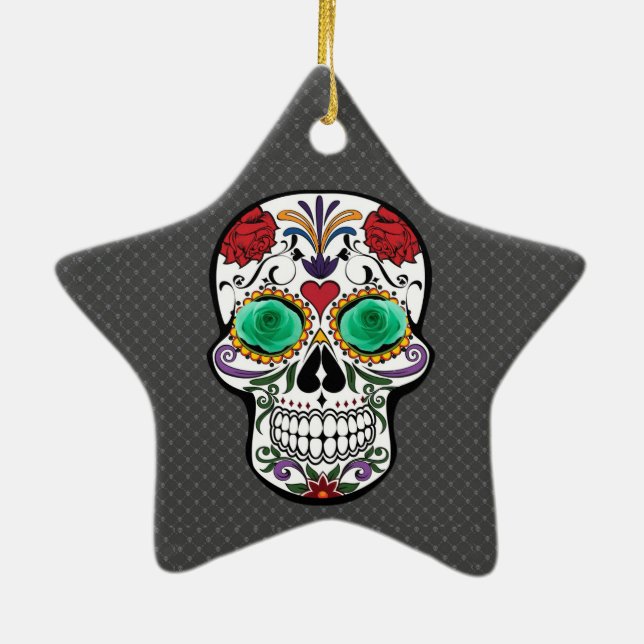 Skull Ceramic Tree Decoration (Back)