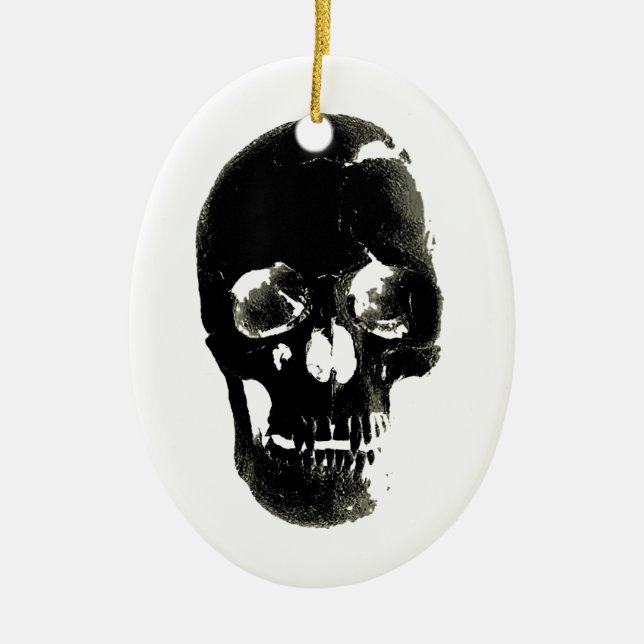 Skull Ceramic Tree Decoration (Front)