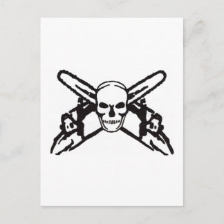 Skull & Chainsaws Postcard