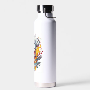Skull Chef Madness � Funny Cooking Skeleton Water Bottle