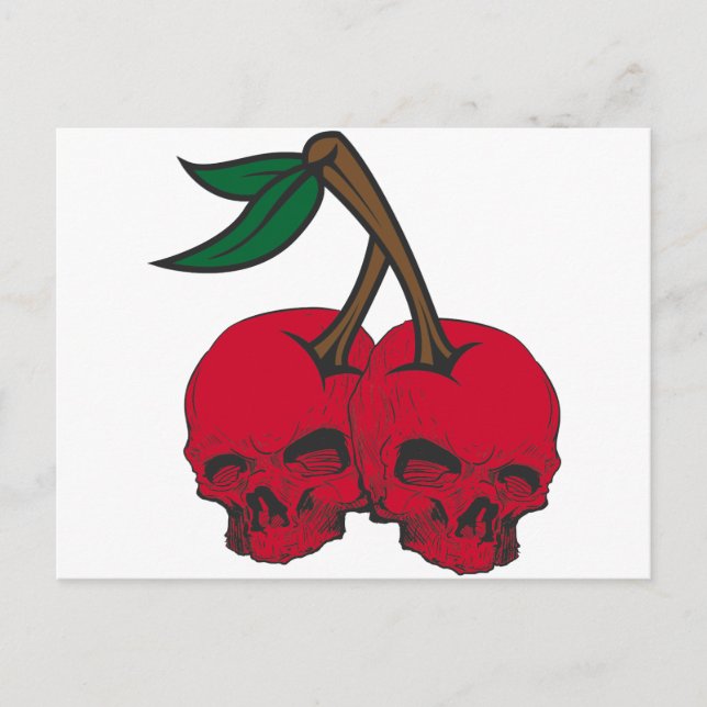 Skull Cherries Postcard (Front)