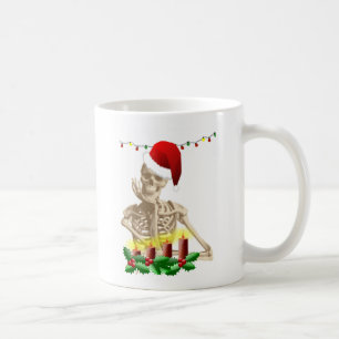 skull christmas coffee mug