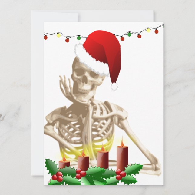 skull christmas holiday card (Front)