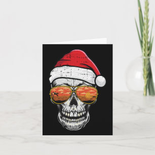 Skull Christmas In July Beach Tropical Summer Vaca Card