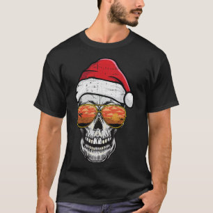 Skull Christmas In July Beach Tropical Summer Vaca T-Shirt