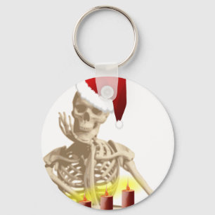 skull christmas key ring