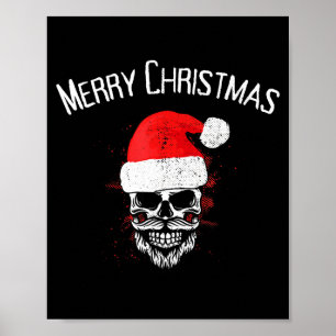 Skull Christmas Santa - Creepy Christmas Poster