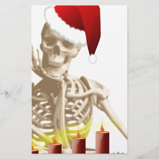 skull christmas stationery (Front)