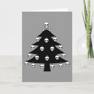 Skull Christmas Tree Holiday Card