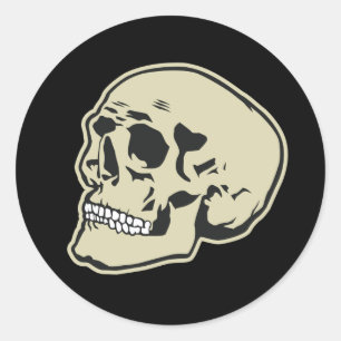 Skull Classic Round Sticker