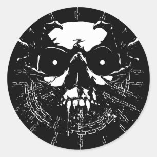 Skull Classic Round Sticker