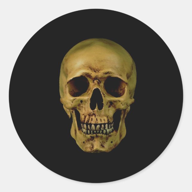 Skull Classic Round Sticker (Front)