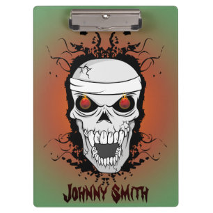 skull clipboard. clipboard