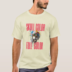 Skull Colour Full Colour Graphic T-Shirt