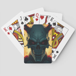 Skull Comics Style Illustration Fantasy Art Playing Cards