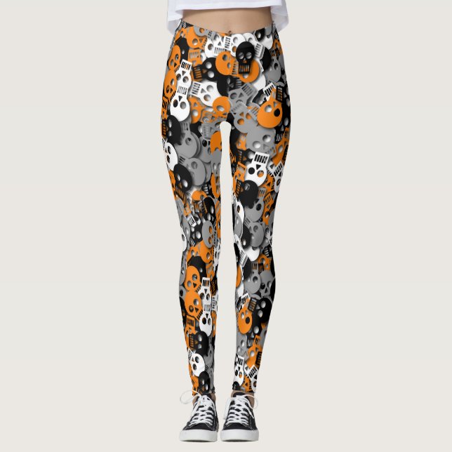Skull Confetti Leggings - Multi (Front)