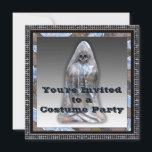 Skull Costume Halloween Party Invitation<br><div class="desc">Invite your friends with spooky style. Here is a cool formal invitation that you can use for your next "must wear a costume" Halloween Party or charitable event.  Personalise with your own information.</div>