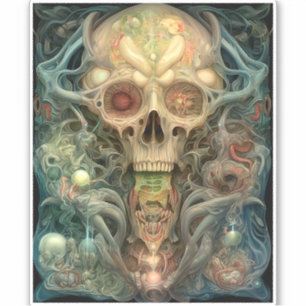 Skull Creepy Surreal Horror Art