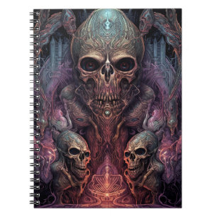 Skull Creepy Surreal Horror Art  Notebook