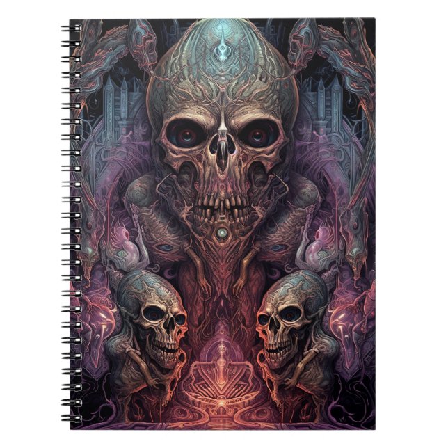 Skull Creepy Surreal Horror Art  Notebook (Front)