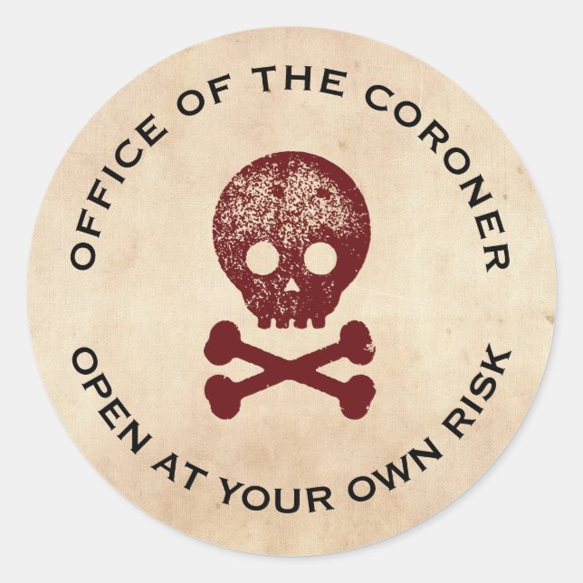 Skull & Cross Bone Halloween Label (Front)