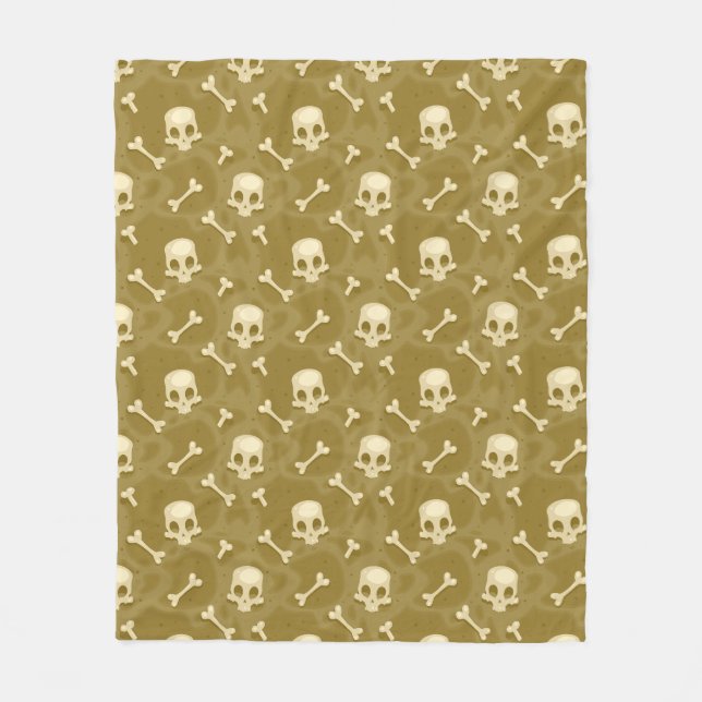 Skull & Cross Bones themed fleece blanket (Front)