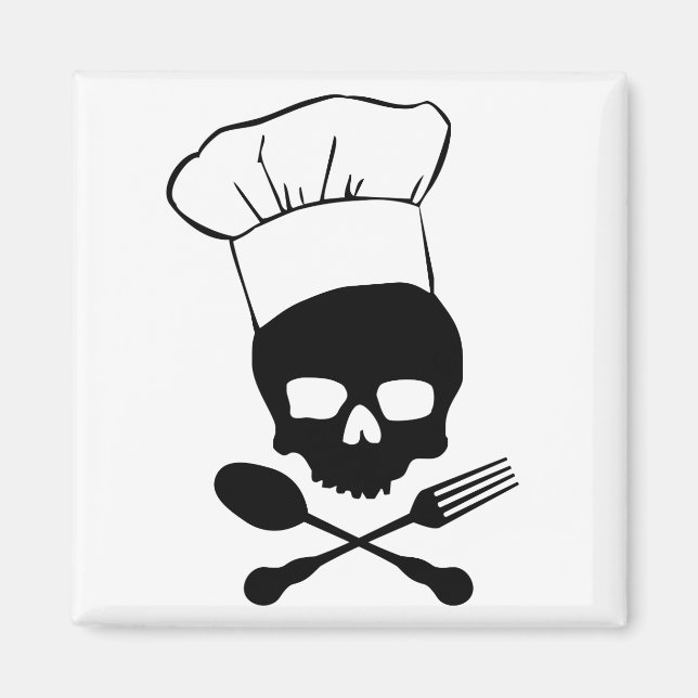 Skull & Crossbones Chef Magnet (Front)