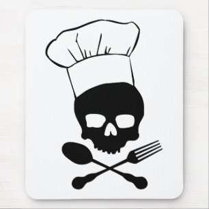 Skull & Crossbones Chef Mouse Pad