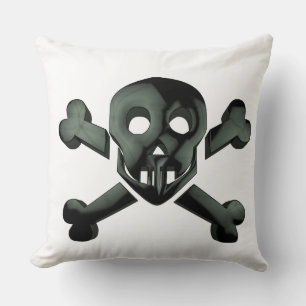 skull crossbones cushion