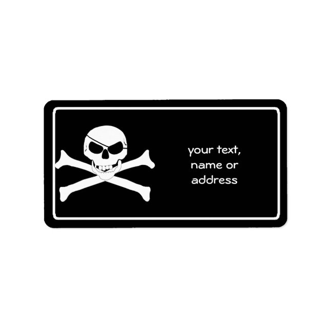 Skull & Crossbones - Jolly Roger Label (Front)
