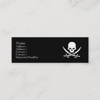 Skull & Crossbones Mini Business Card