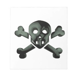skull crossbones notepad