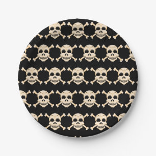 Skull & Crossbones Paper Plates
