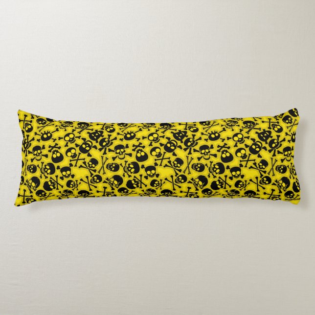 Skull & Crossbones Pattern Body Cushion (Front)