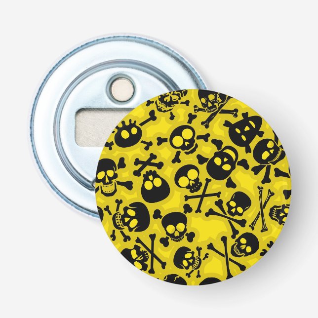 Skull & Crossbones Pattern Bottle Opener (Front)