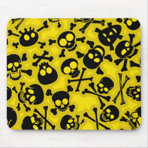 Skull & Crossbones Pattern Mouse Pad