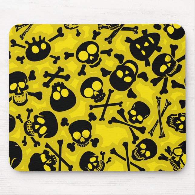 Skull & Crossbones Pattern Mouse Pad (Front)