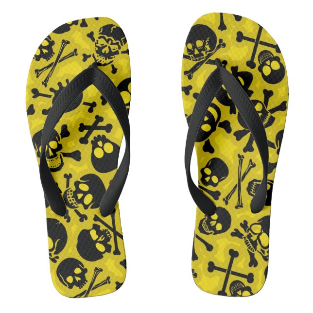Skull & Crossbones Pattern Thongs (Footbed)
