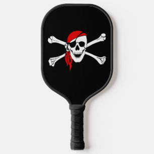 SKULL CROSSBONES PIRATE PICKLEBALL PADDLE