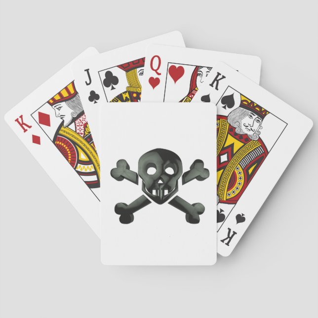 skull crossbones playing cards (Back)