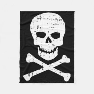 Skull Crossbones Pocket Halloween Costume Skeleton Fleece Blanket