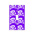 Skull Crossbones Purple and White
