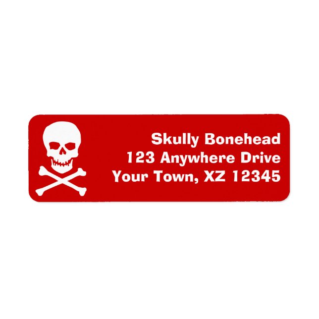 Skull & Crossbones Return Address Label (Front)