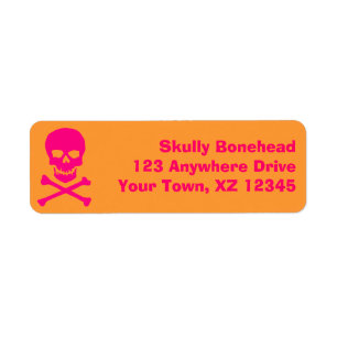 Skull & Crossbones Return Address Label