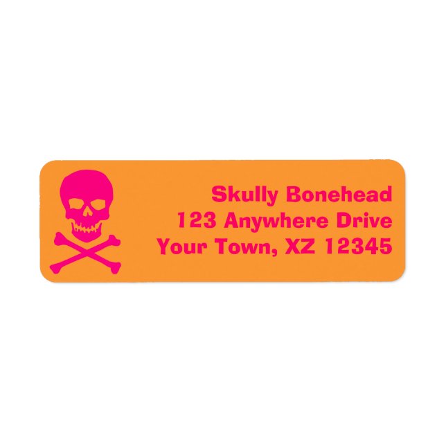 Skull & Crossbones Return Address Label (Front)