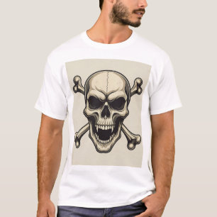 "Skull & Crossbones: Rock 'n' Roll Band Logo Tee" T-Shirt